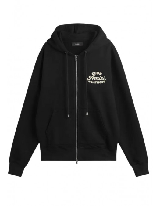 Hanorac AMIRI,Club Amiri Zip Hoodie - AMJYHD1123BLACK Hanorac AMIRI,Club Amiri Zip Hoodie - AMJYHD1123BLACK