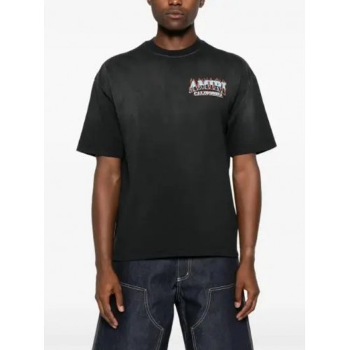 Tricou AMIRI, New black crew neck short sleeves logo print Tricou AMIRI, New black crew neck short sleeves logo print