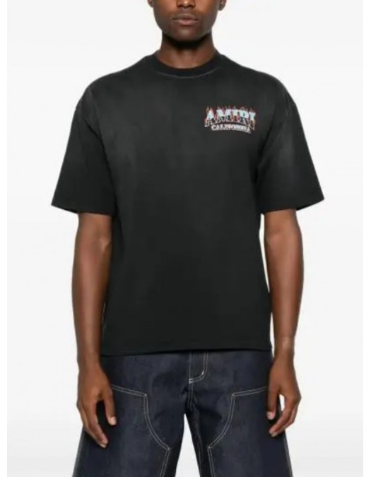 Tricou AMIRI, New black crew neck short sleeves logo print - AMJYTE1210BLACK