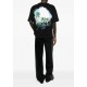 TRICOU AMIRI,Black Oversized Hotel Print T-Shirt - AMJYTE1236BLACK