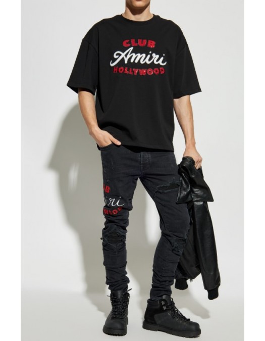 TRICOU AMIRI,Amiri BLACK T-shirt with logo - AMJYTE1243BLACK