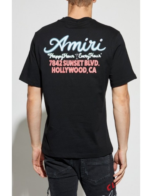 TRICOU AMIRI, BLACK T-shirt with colorful print - AMJYTE1244BLACK