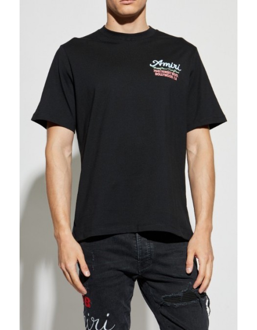 TRICOU AMIRI, BLACK T-shirt with colorful print - AMJYTE1244BLACK