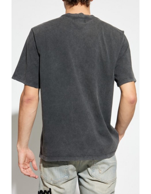 TRICOU AMIRI,GREY T-shirt with a logo and shimmering finish - AMJYTE1246BLACK
