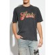 TRICOU AMIRI,GREY T-shirt with a logo and shimmering finish - AMJYTE1246BLACK