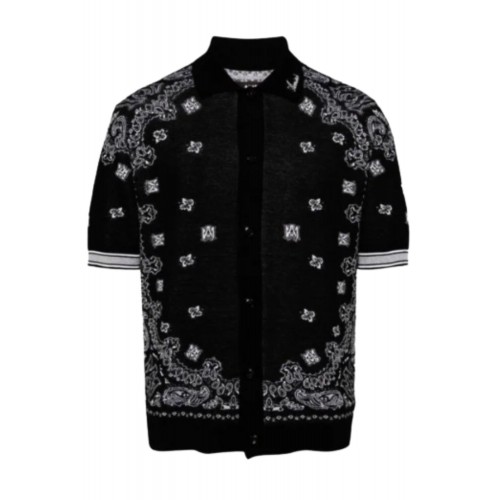 Camasa AMIRI, Bandana Print, Core Collection, Black Camasa AMIRI, Bandana Print, Core Collection, Black