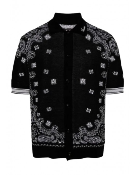 Camasa AMIRI, Bandana Print, Core Collection, Black - AMKNPO1029BLACK Camasa AMIRI, Bandana Print, Core Collection, Black - AMKNPO1029BLACK