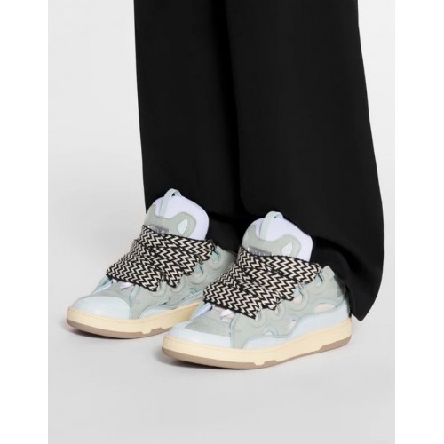 Sneakers Lanvin, Curb Suede, White Blue Sneakers Lanvin, Curb Suede, White Blue
