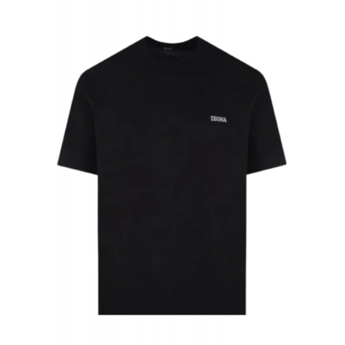 Tricou Zegna, Little Print, Black Tricou Zegna, Little Print, Black