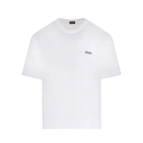 Tricou Zegna, Little Print, White Tricou Zegna, Little Print, White
