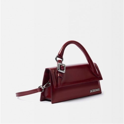 Geanta JACQUEMUS,The long Chiquito with buckle, Burgundy Geanta JACQUEMUS,The long Chiquito with buckle, Burgundy