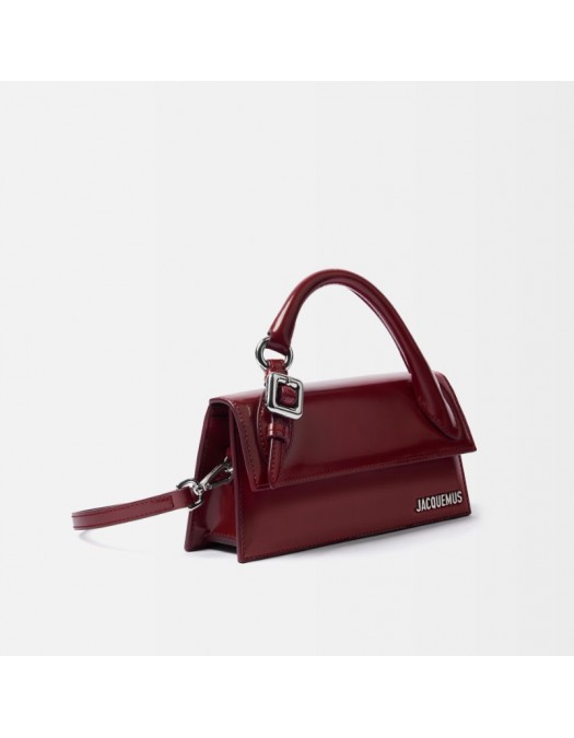 Geanta JACQUEMUS,The long Chiquito with buckle, Burgundy - BAW00326AC18A01490UNI