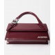Geanta JACQUEMUS,The long Chiquito with buckle, Burgundy - BAW00326AC18A01490UNI