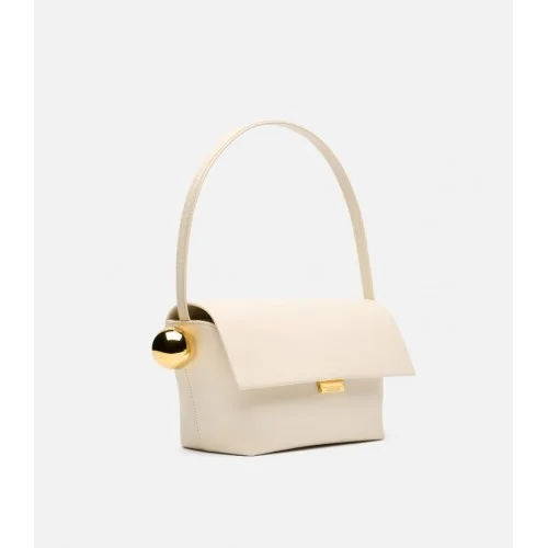 Geanta JACQUEMUS,Folded shoulder bag, Ivory