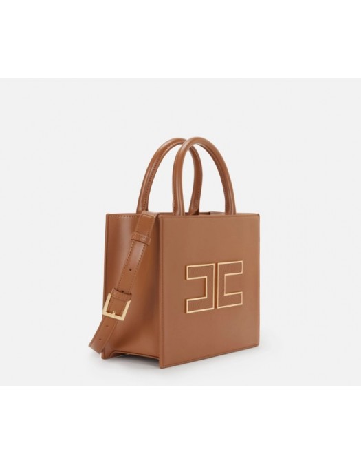 Geanta ELISABETTA FRANCHI,Small tote bag with logo,Brown Sugar - BS33A56E2EC1 Geanta ELISABETTA FRANCHI,Small tote bag with logo,Brown Sugar - BS33A56E2EC1