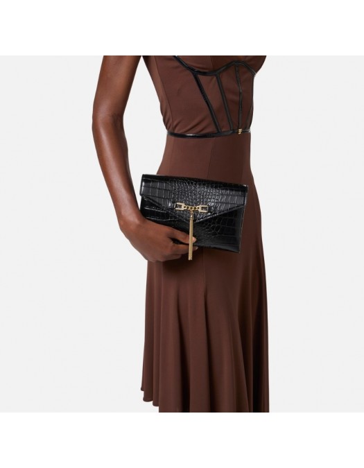 Geanta ELISABETTA FRANCHI,Shoulder bag with groumette chain - BS56A57E2110TU