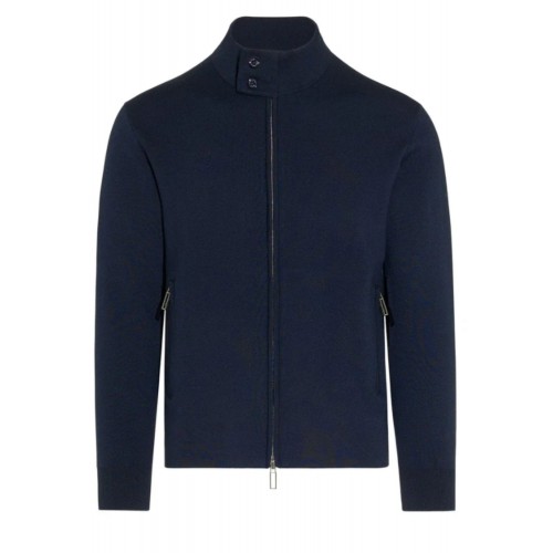 Jacheta Paolo Pecora,Blue Knit Jacheta Paolo Pecora,Blue Knit