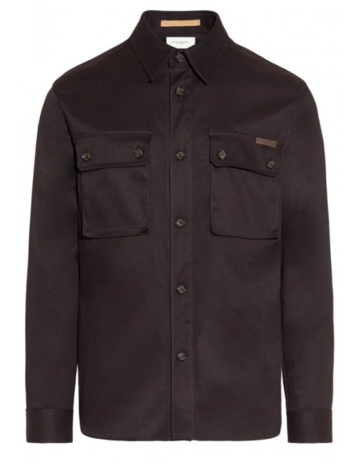 Jacheta Paolo Pecora,Brown   Brushed   Gabardine   Overshirt - C1M0G01151832358M