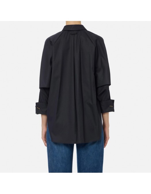 Camasa ELISABETTA FRANCHI ,Cotton jacquard poplin shirt - CA10356E2110