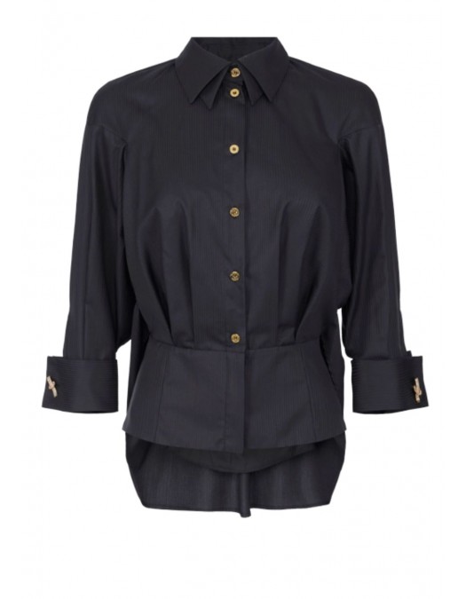 Camasa ELISABETTA FRANCHI ,Cotton jacquard poplin shirt - CA10356E2110