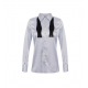 CAMASA ELISABETTA FRANCHI, Silk satin blouse with bow tie, Slim - CA10756E2EF1 CAMASA ELISABETTA FRANCHI, Silk satin blouse with bow tie, Slim - CA10756E2EF1