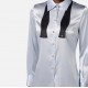 CAMASA ELISABETTA FRANCHI, Silk satin blouse with bow tie, Slim - CA10756E2EF1 CAMASA ELISABETTA FRANCHI, Silk satin blouse with bow tie, Slim - CA10756E2EF1