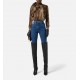 Bluza ELISABETTA FRANCHI ,Blouse in voile fabric with python print - CA12857E2EL1