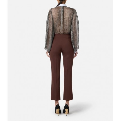 Camasa ELISABETTA FRANCHI ,Bodysuit with python print and collar Camasa ELISABETTA FRANCHI ,Bodysuit with python print and collar