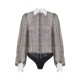 Camasa ELISABETTA FRANCHI ,Bodysuit with python print and collar - CB00657E2110