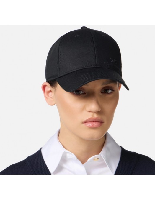 Sapca ELISABETTA FRANCHI,Gabardine baseball cap with ribbon - CL18F57E2110
