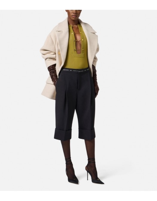 Palton ELISABETTA FRANCHI,Peacoat in wool cloth,Over fit - CP01156E3DZ9 Palton ELISABETTA FRANCHI,Peacoat in wool cloth,Over fit - CP01156E3DZ9