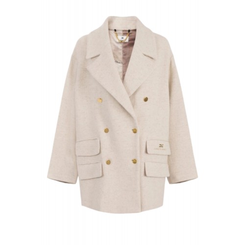 Palton ELISABETTA FRANCHI,Peacoat in wool cloth,Over fit Palton ELISABETTA FRANCHI,Peacoat in wool cloth,Over fit