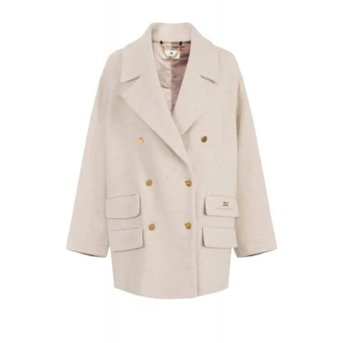 Palton ELISABETTA FRANCHI,Peacoat in wool cloth,Over fit Palton ELISABETTA FRANCHI,Peacoat in wool cloth,Over fit