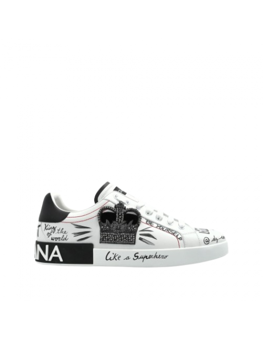 SNEAKERS DOLCE & GABBANA , Graffiti Printed Low-Top, New Tech leather, White - CS1760A9AG189697 SNEAKERS DOLCE & GABBANA , Graffiti Printed Low-Top, New Tech leather, White - CS1760A9AG189697