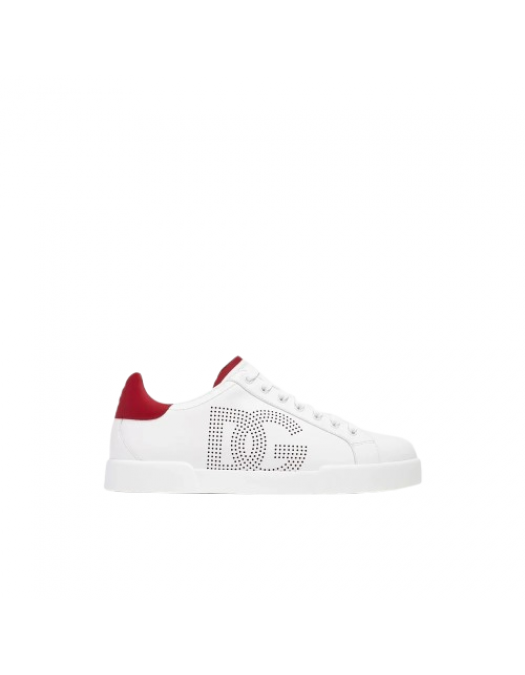 SNEAKERS DOLCE & GABBANA, Portofino, Red, Logo Perforat - CS2277AV0668I056