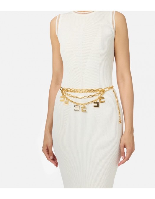 Curea ELISABETTA FRANCHI, Belt With Welded Chains - CTC0535ECU95