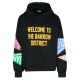 Hanorac BARROW, Maro, Welcome to Districg, Colorful Text Print, Black - F4BWUAHS043110 Hanorac BARROW, Maro, Welcome to Districg, Colorful Text Print, Black - F4BWUAHS043110