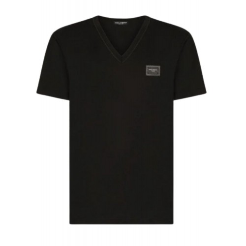 Tricou Dolce&Gabbana, Negru, Logo Atasat Tricou Dolce&Gabbana, Negru, Logo Atasat