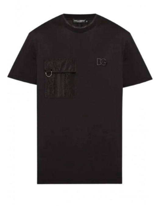 Tricou Dolce & Gabbana, Frontal Pocket, Black - G8PI7ZFU7EQN0000 Tricou Dolce & Gabbana, Frontal Pocket, Black - G8PI7ZFU7EQN0000