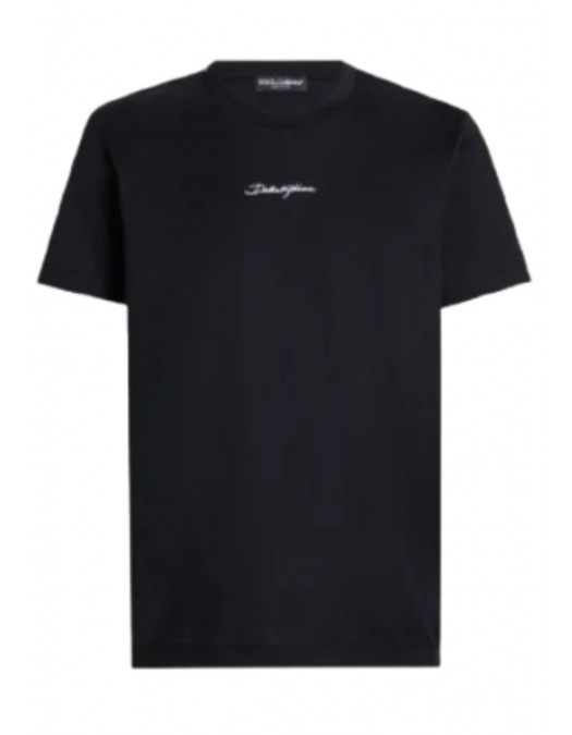 TRICOU DOLCE & GABBANA, White Logo Embroidered, Navy Blue - G8RN8ZG7NUBB0665 TRICOU DOLCE & GABBANA, White Logo Embroidered, Navy Blue - G8RN8ZG7NUBB0665