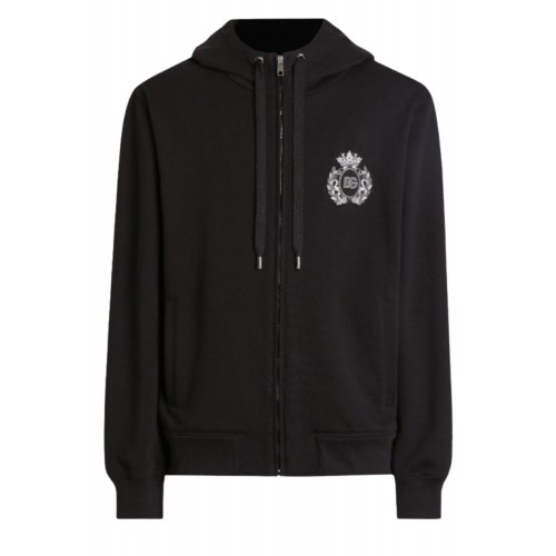 Hanorac Dolce & Gabbana,Cotton hoodie heraldic patch Hanorac Dolce & Gabbana,Cotton hoodie heraldic patch