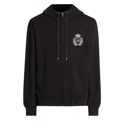 Hanorac Dolce & Gabbana,Cotton hoodie heraldic patch