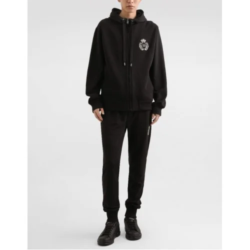 Hanorac Dolce & Gabbana,Cotton hoodie heraldic patch