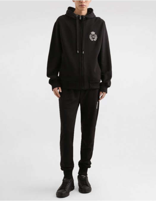 Hanorac Dolce & Gabbana,Cotton hoodie heraldic patch - G9BGDZG7PJ7N0000 Hanorac Dolce & Gabbana,Cotton hoodie heraldic patch - G9BGDZG7PJ7N0000