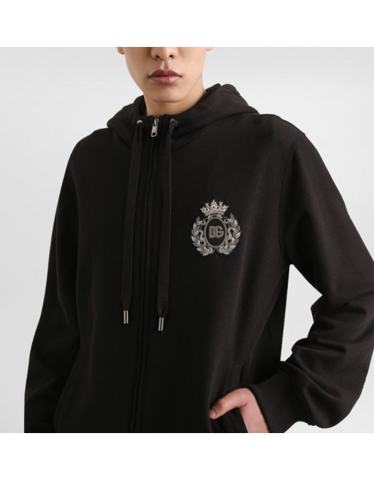 Hanorac Dolce & Gabbana,Cotton hoodie heraldic patch - G9BGDZG7PJ7N0000 Hanorac Dolce & Gabbana,Cotton hoodie heraldic patch - G9BGDZG7PJ7N0000