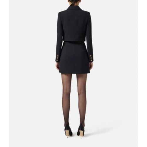 Jacheta ELISABETTA FRANCHI ,double-layer crêpe fabric with logo details Jacheta ELISABETTA FRANCHI ,double-layer crêpe fabric with logo details