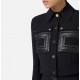 Jacheta ELISABETTA FRANCHI ,double-layer crêpe fabric with logo details - GI15957E2110