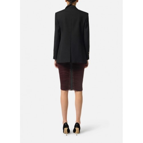 Sacou ELISABETTA FRANCHI,Jacket in cotton gabardine fabric with breast pocket Sacou ELISABETTA FRANCHI,Jacket in cotton gabardine fabric with breast pocket