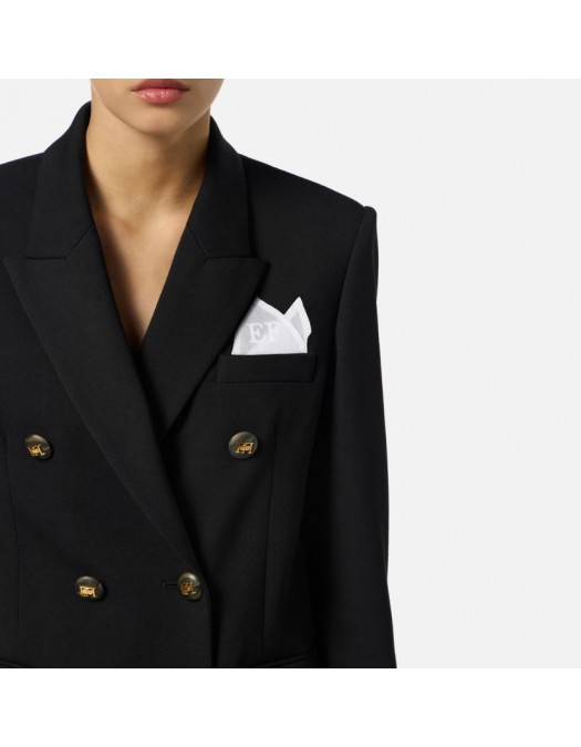 Sacou ELISABETTA FRANCHI,Jacket in cotton gabardine fabric with breast pocket - GI16156E2EA3 Sacou ELISABETTA FRANCHI,Jacket in cotton gabardine fabric with breast pocket - GI16156E2EA3