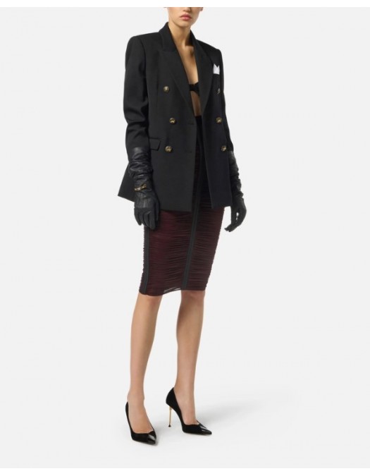 Sacou ELISABETTA FRANCHI,Jacket in cotton gabardine fabric with breast pocket - GI16156E2EA3 Sacou ELISABETTA FRANCHI,Jacket in cotton gabardine fabric with breast pocket - GI16156E2EA3
